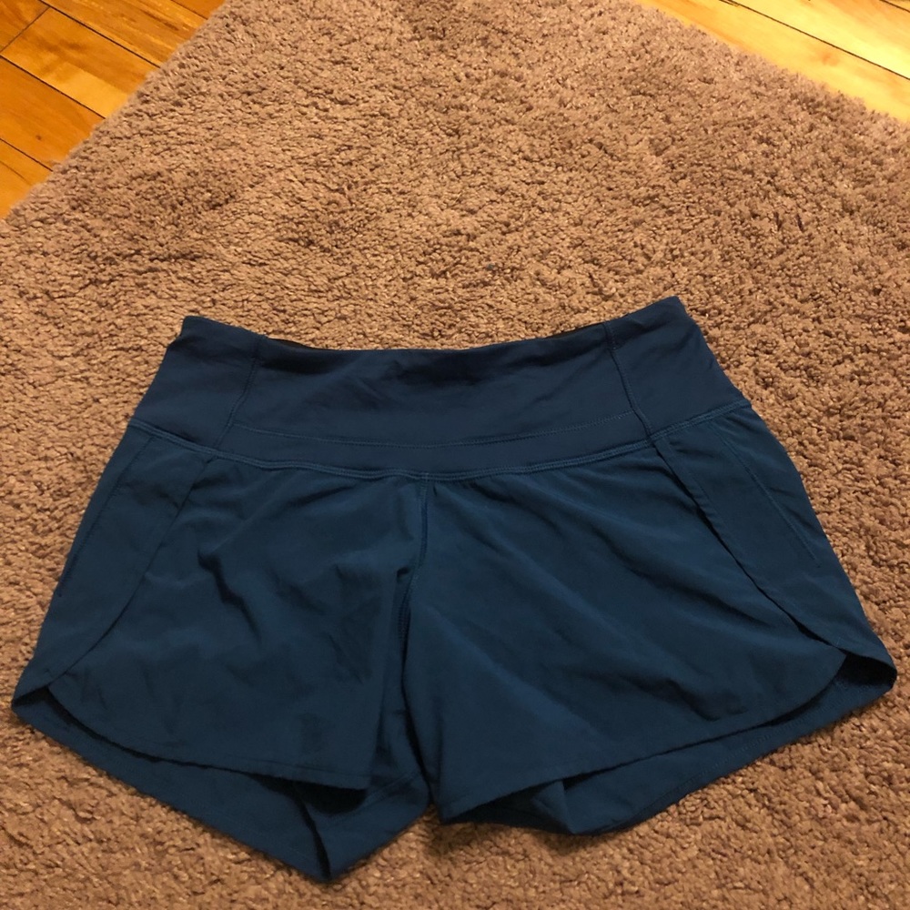 lululemon dark blue/ teal shorts
